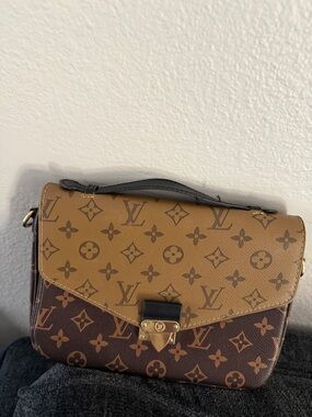 Inspire Two-Tone Brown Monogram Crossbody Bag